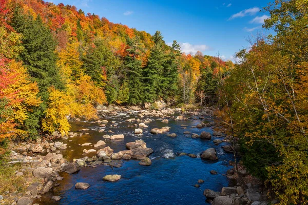 Ausable Řeka Poblíž Whitface Mountain Wilmingtonu Podzim — Stock fotografie