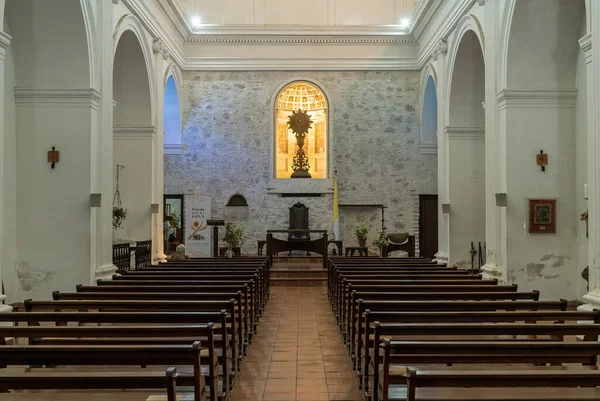 科洛尼亚 德尔萨克拉门托 乌拉圭 2023年2月5日 巴西尔 德尔萨克拉门托教堂的内部 — 图库照片