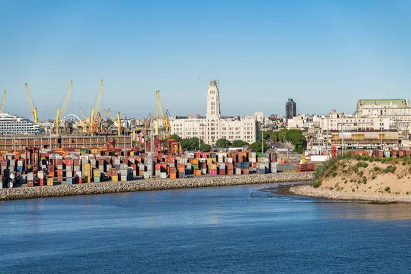Montevideo Uruguay Februar 2023 Nationale Zollverwaltung Mit Tausenden Schiffscontainern — Stockfoto