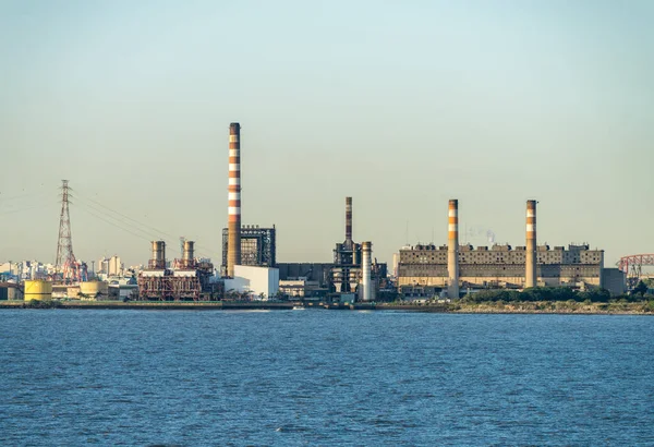 Large Electricity Generating Power Station Shoreline Buenos Aires Argentina — Stock Photo, Image