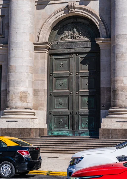 Detail Dveří Vchodu Argentinské Národní Banky Bna Plaza Mayo Buenos — Stock fotografie