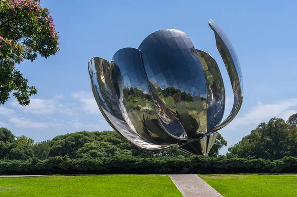 Buenos Aires Argentina February 2023 Famous Sculpture Flower Called Floralis — Stock Photo, Image