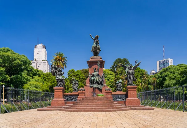 Панорама Конного Памятника Генералу Хосе Сан Мартину Буэнос Айресе Аргентине — стоковое фото