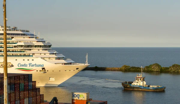 Buenos Aires Argentinië Februari 2023 Costa Fortuna Cruiseschip Verlaat Vroeg — Stockfoto