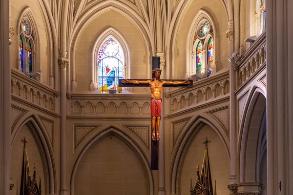 Der Neugotische Stil Des Kreuzes Der Berühmten Kathedrale San Isidro — Stockfoto