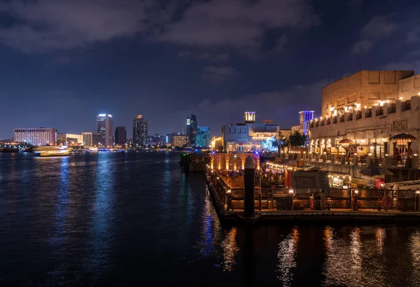 Dubai Uae March 2023 View Creek Deira Waterfront Restaurants — Stock Photo, Image