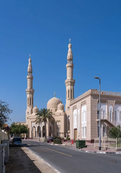 Exterior Mezquita Jumeirah Dubai Emiratos Árabes Unidos Abierto Visitas Culturales —  Fotos de Stock