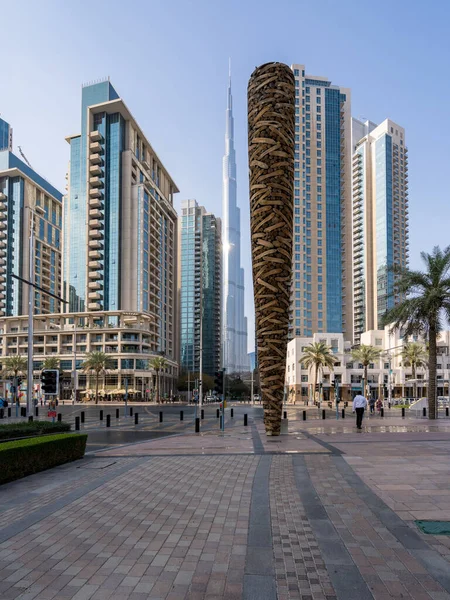 Skyline Quartier Des Affaires Centre Ville Dubaï Aux Eau — Photo