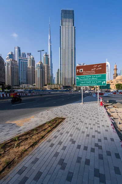 Dubai Bae Nisan 2023 Bölgesine Giden Yeni Kaldırımlara Bakın — Stok fotoğraf