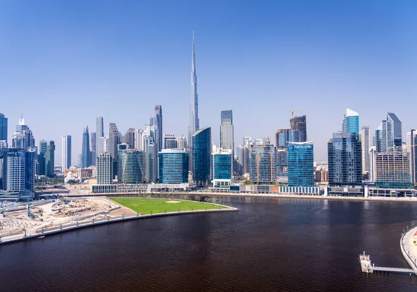 Dubai Bae Nisan 2023 Business Bay Deki Apartmandan Skyline — Stok fotoğraf