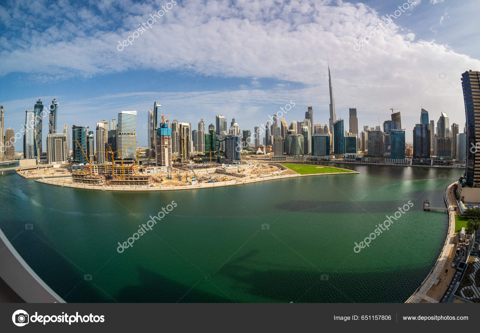 Dubai Emiratos Árabes Unidos Abril 2023 Skyline Construction Downtown