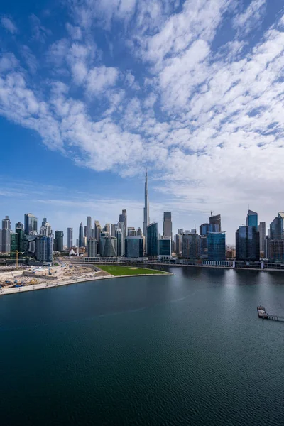 Skyline Downtown Dubai Και Την Επιχειρηματική Περιοχή Από Διαμέρισμα Στο — Φωτογραφία Αρχείου