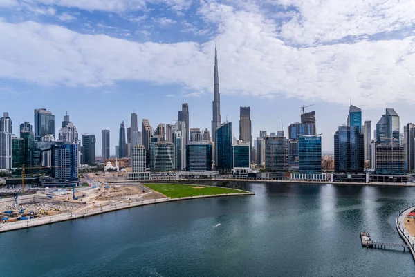 Dubai Vae April 2023 Skyline Der Innenstadt Von Einem Apartment — Stockfoto