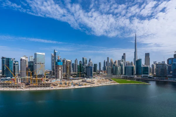 Dubai Emirados Árabes Unidos Abril 2023 Skyline Centro Cidade Apartamento — Fotografia de Stock