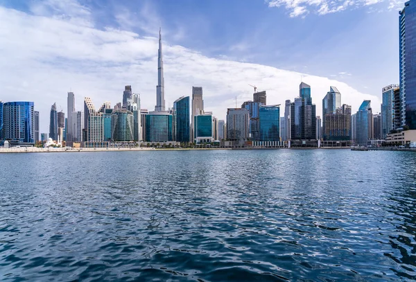 Dubai Emiratos Árabes Unidos Abril 2023 Skyline Downtown District Water — Foto de Stock