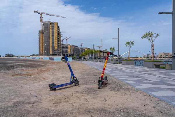 Dubai Vae April 2023 Verlassene Roller Durch Den Neubau Von — Stockfoto