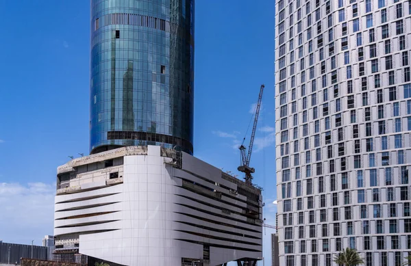 Nieuwbouw Van Appartementen Hotels Aan Waterkant Van Dubai Marina — Stockfoto