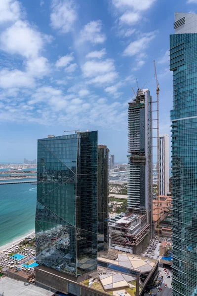 Dubai Verenigde Arabische Emiraten April 2023 Hotels Nieuwbouw Langs Jumeirah — Stockfoto
