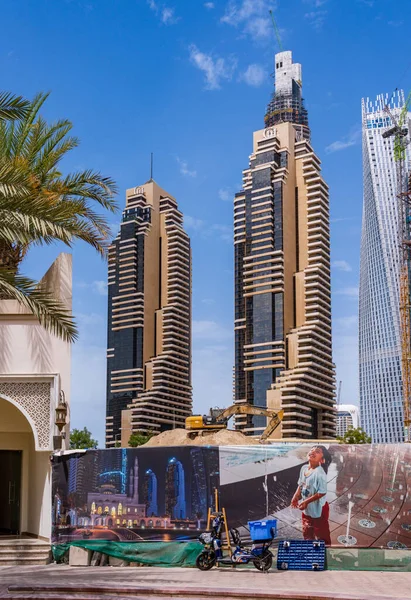 Dubai Emiratos Árabes Unidos Abril 2023 Nuevos Bloques Apartamentos Construcción —  Fotos de Stock