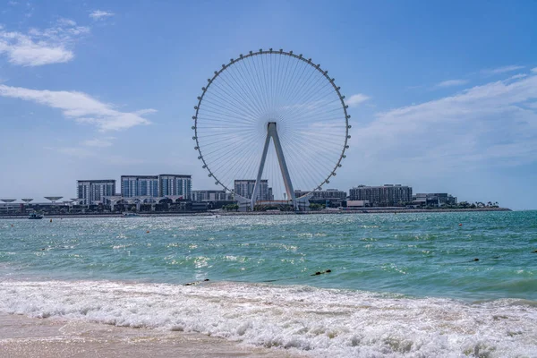 Ain Dubai Dubai Eye Observation Wheel Bluewaters Island Voor Kust — Stockfoto