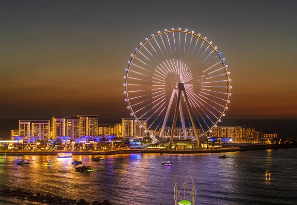 Licht Der Struktur Des Ain Dubai Observation Wheel Auf Bluewaters — Stockfoto