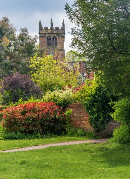 Tour Église Paroissiale Mary Ellesmere Shropshire Jardins — Photo