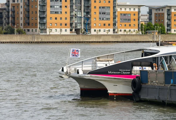 Woolwich London May 2023 Uberboat Thames Clipper Docked Woolwich Ferry — Stock Photo, Image