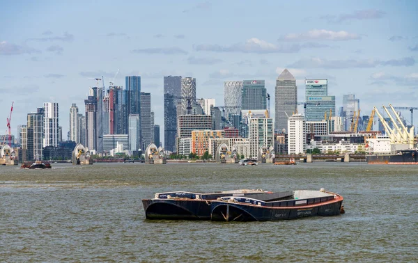 Woolwich Londres Mayo 2023 Skyline City District London Thames Barrier —  Fotos de Stock