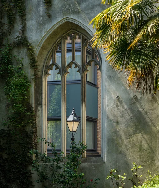 London Street Lamp Carved Window Dunstan Church City London — Stock Photo, Image