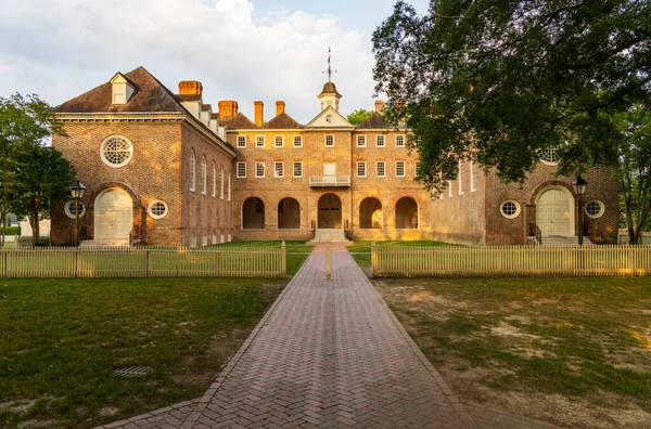 Achteraanzicht Van Het Wren Gebouw William Mary College Williamsburg Virginia — Stockfoto