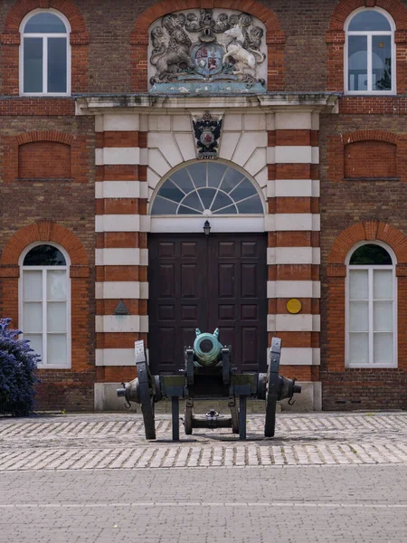 Cannone Antico Fuori Dalla Fonderia Ottone Reale Nel Royal Arsenal — Foto Stock