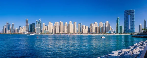 Amplio Panorama Nuevos Apartamentos Entre Hoteles Primera Línea Mar Jumeirah — Foto de Stock
