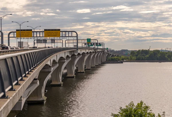 Национальная Гавань Мэриленд Июня 2023 Года Вид Мостовой Дорожки Моста — стоковое фото