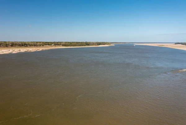 Крайне Низкие Водные Условия Реке Миссисипи Октябре 2023 Года Сужает — стоковое фото