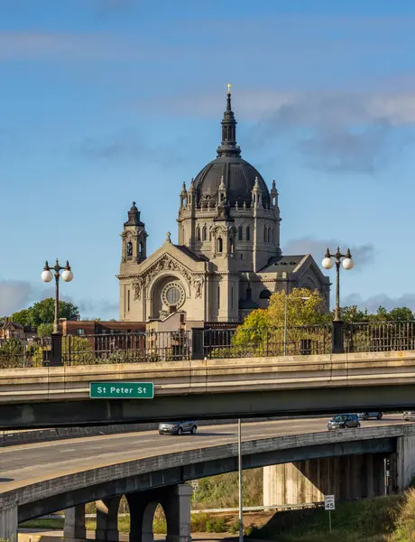 Собор Святого Павла Сент Пол Міннесота Вид Міст Святого Петра — стокове фото
