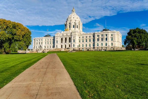 Seitenansicht Der Fassade Des Kapitols Bundesstaat Minnesota Saint Paul — Stockfoto