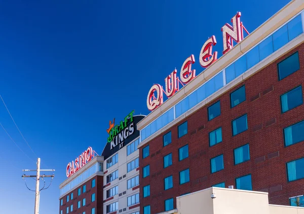 East Louis Octobre 2023 Façade Des Draft Kings Queen Casino — Photo