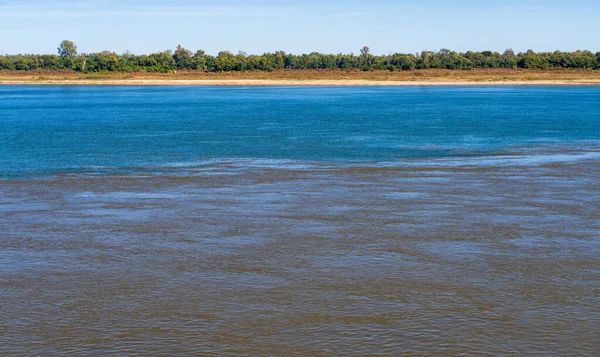 Злиття Блакитної Річки Огайо Коричневої Річки Міссісіпі Каїрі Штат Іллінойс — стокове фото