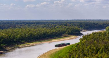 Mississippi 'deki Vicksburg Ulusal Askeri Parkı' nın yanındaki Yazoo nehri sular altında.