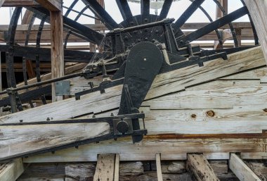 Mississippi 'deki Vicksburg Ulusal Askeri Parkı' nda demirden yapılmış USS Kahire buharlı gemisinin çarkları.