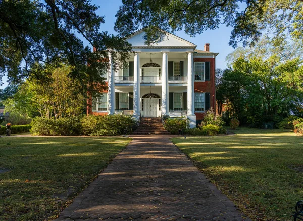 Frente Casa Histórica Conhecida Como Rosalie Natchez Mississippi — Fotografia de Stock