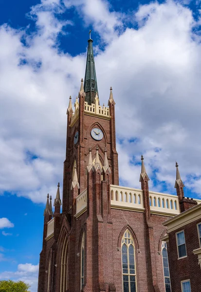 Außenansicht Der Basilika Mary Oder Kathedrale Mississippi Stadt Natchez — Stockfoto