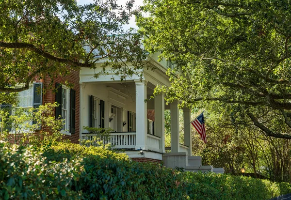 Widok Boku Zabytkowego Domu Znany Jako Plebanii Natchez Mississippi Obraz Stockowy