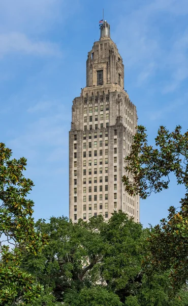 Torre Alta Del Edificio Del Capitolio Estatal Baton Rouge Capital — Foto de Stock
