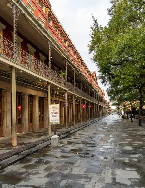 New Orleans Října 2023 Sidewalk Jackson Square Úsvitu Ukazuje Tradiční Royalty Free Stock Obrázky
