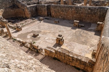 SS Cosmas Kilisesi 'nin mozaik zemini ve Ürdün' de iyi korunmuş bir Greko-Romen şehri olan Jerash 'ın Damian' ı.