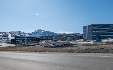 Nuuk 'taki Grönland Üniversitesi kampüsünün kampüs binaları.