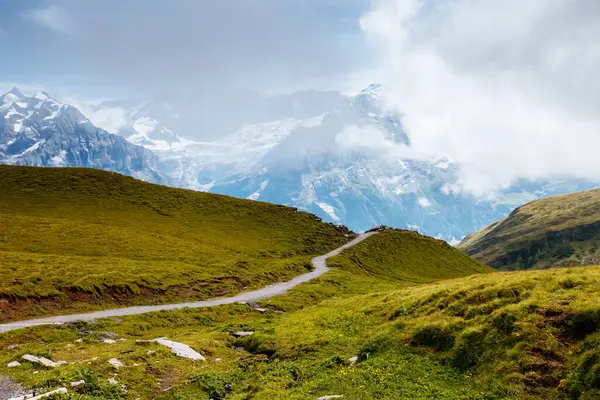 Fantastisk Utsikt Över Alpin Kulle Pittoresk Och Vacker Scen Populär — Stockfoto