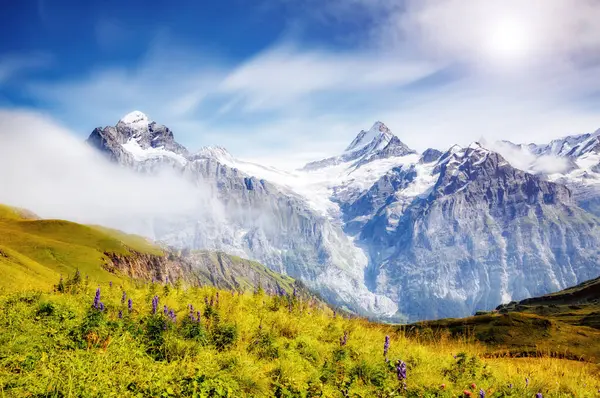 Prachtig Uitzicht Alpenheuvel Schilderachtige Prachtige Scène Populaire Toeristische Attractie Ligging — Stockfoto