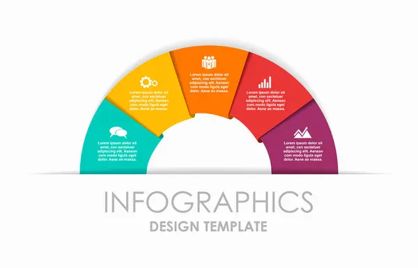 Шаблон Інфографічного Дизайну Місцем Тексту Векторна Ілюстрація Векторна Графіка
